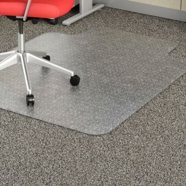 Sp Richards Lorell® Economy Office Chair Mat for Carpet - 48"L x 36"W 95 mil Thick with Lip- Beveled- Clear LLR02156